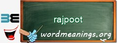 WordMeaning blackboard for rajpoot